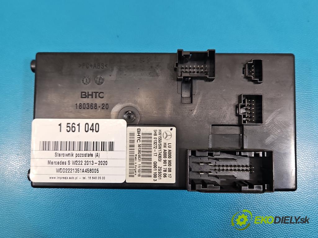 Mercedes S W222 2013-2020 3.0 cdi (656929) 340KM: automatic 250 kW 2925 cm3 4- riadiaca jednotka ostatné A0009000817