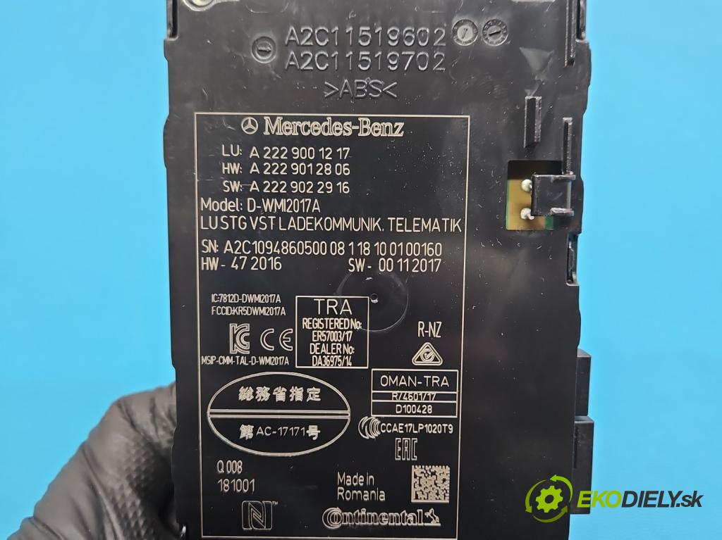 Mercedes S W222 2013-2020 3.0 cdi (656929) 340KM: automatic 250 kW 2925 cm3 4- riadiaca jednotka ostatné A2229001217
