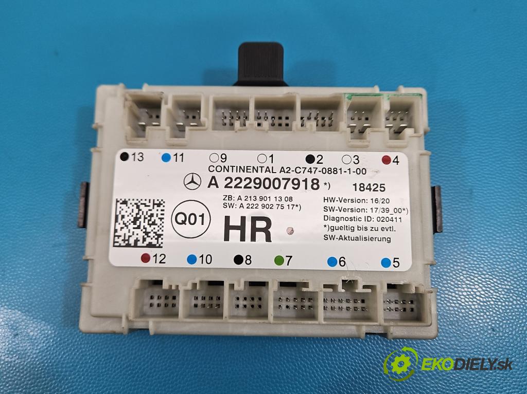 Mercedes S W222 2013-2020 3.0 cdi (656929) 340KM: automatic 250 kW 2925 cm3 4- riadiaca jednotka ostatné A2229007918