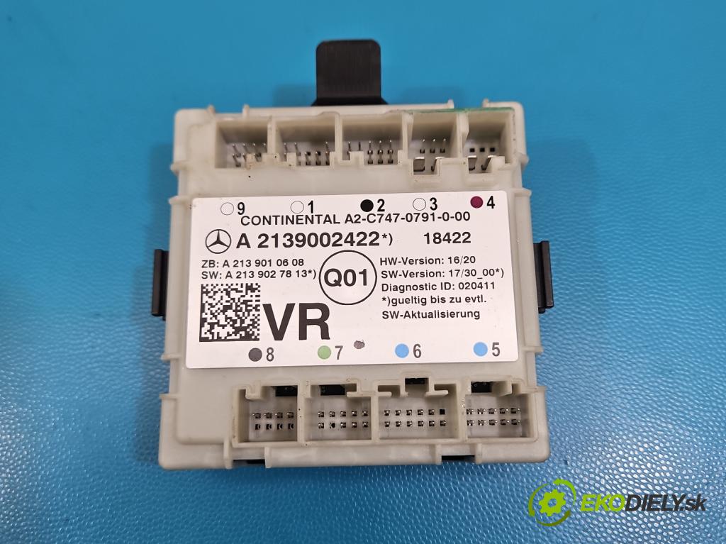 Mercedes S W222 2013-2020 3.0 cdi (656929) 340KM: automatic 250 kW 2925 cm3 4- riadiaca jednotka ostatné A2139002422