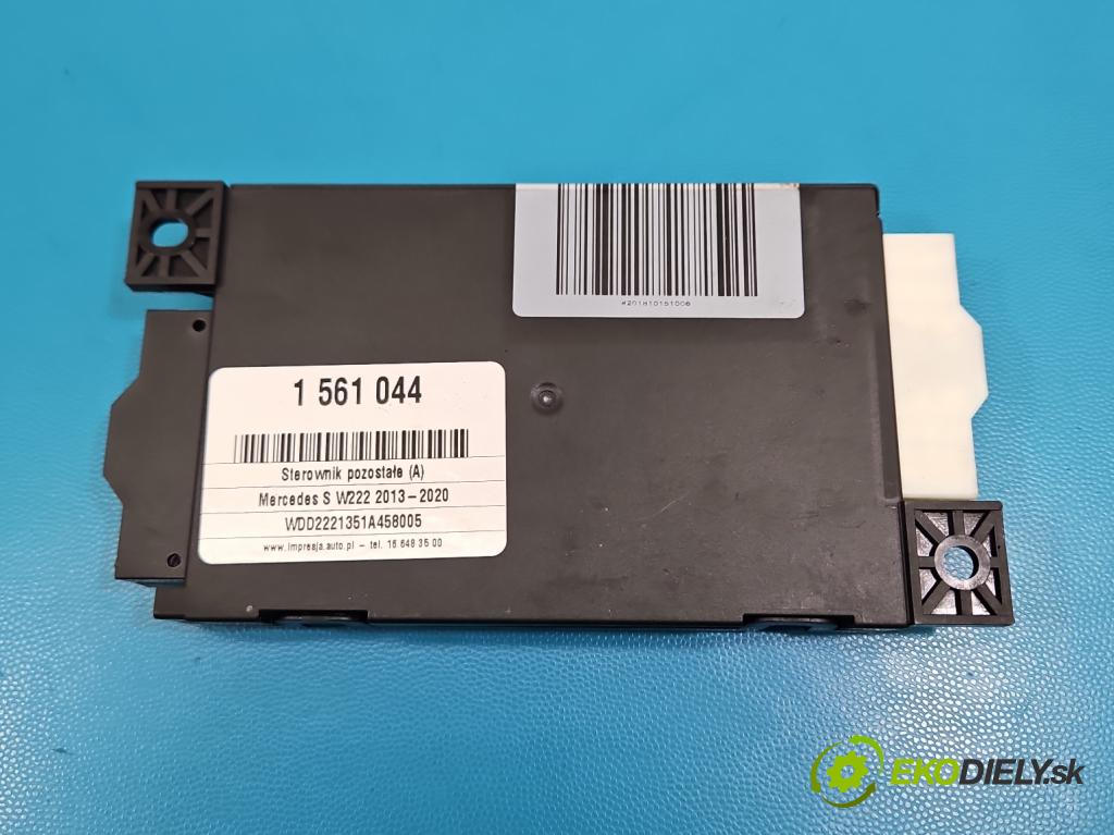 Mercedes S W222 2013-2020 3.0 cdi (656929) 340KM: automatic 250 kW 2925 cm3 4- riadiaca jednotka ostatné A2139001223