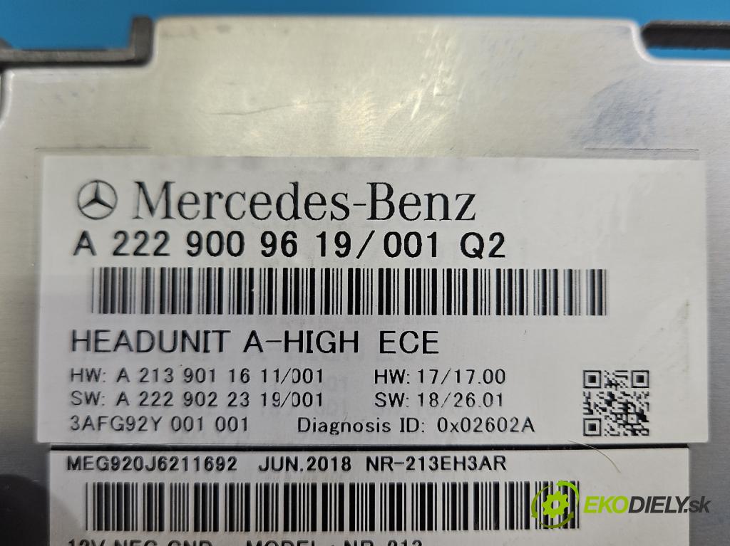 Mercedes S W222 2013-2020 3.0 cdi 656929 340KM: automatic 250 kW 2925 cm3 4- Radio originál A2229009619