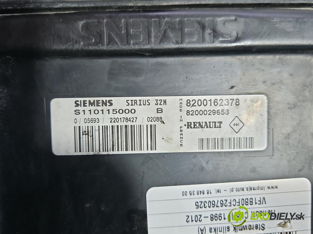 Renault Clio II 1998-2012 1.2 8V 58 HP manual 43 kW 1149 cm3 5- riadiaca jednotka motora 8200162378