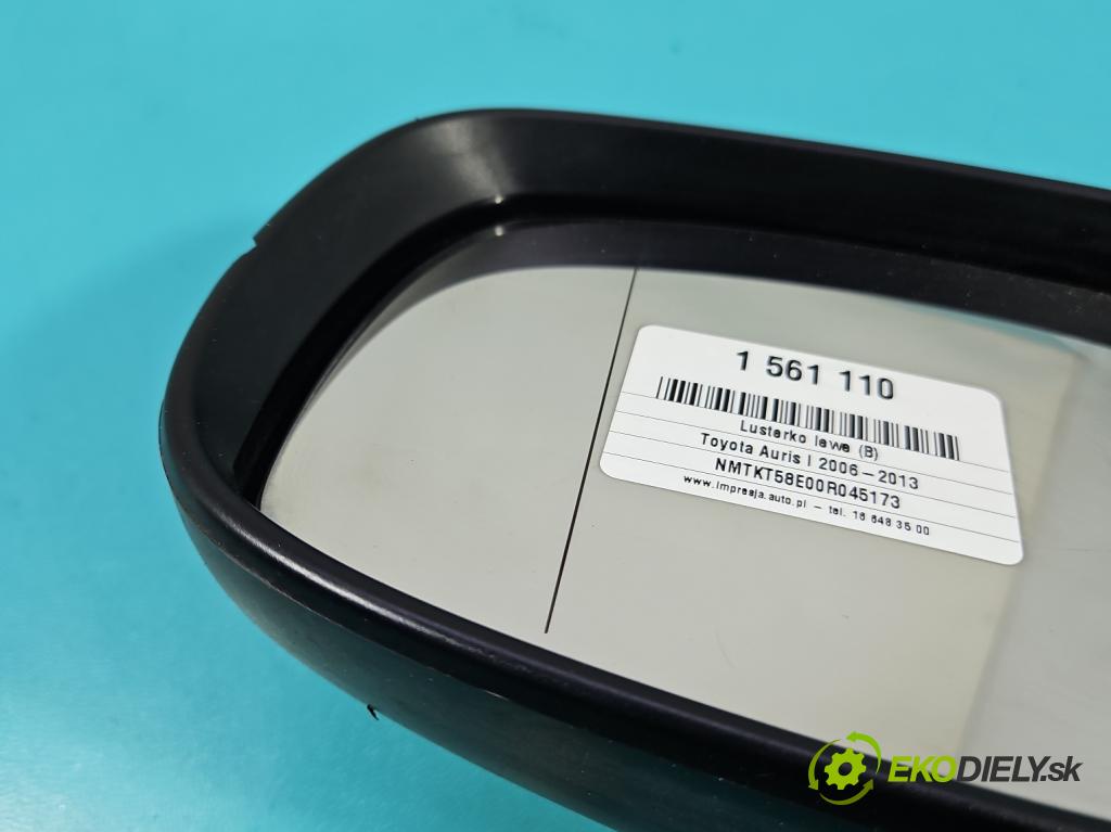 Toyota Auris I 2006-2013 1.3 vvti 99 HP manual 73 kW 1329 cm3 5- zrkadlo ľavé  (Kľučka dverí ostatné)