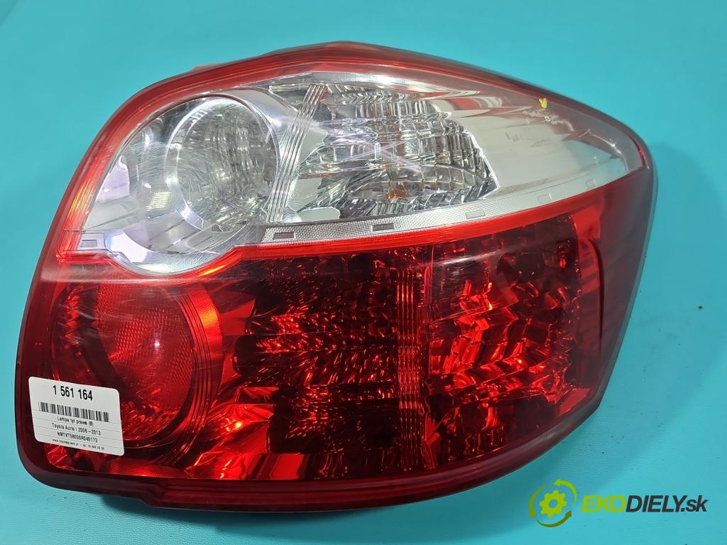 Toyota Auris I 2006-2013 1.3 vvti 99 hp manual 73 kW 1329 cm3 5- světlo zadní pravé 81550-02540 (Klika dveří ostatní)