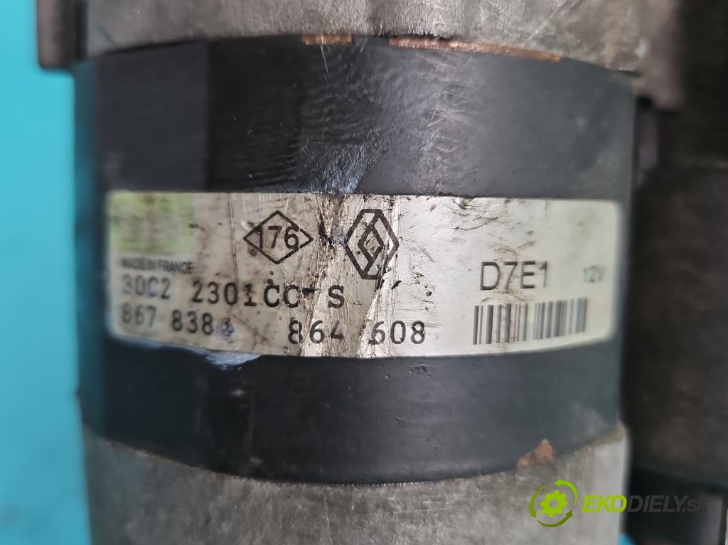 Renault Clio II 1998-2012 1.2 8V 58 HP manual 43 kW 1149 cm3 5- štartér D7E1 (Štartér)