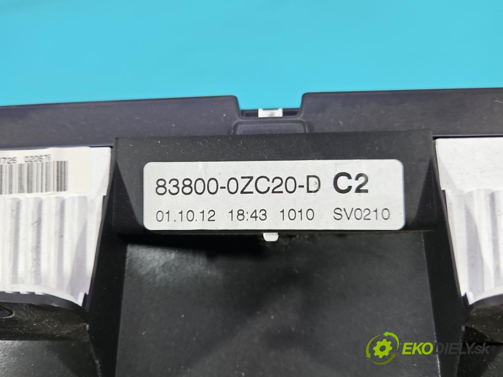 Toyota Auris I 2006-2013 1.3 vvti 99 hp manual 73 kW 1329 cm3 5- Přístrojová deska 83800-0ZC20-D (Přístrojová deska)