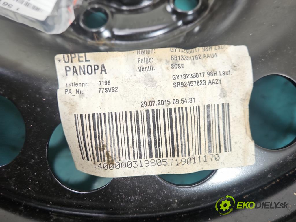 Opel Insignia A 2008-2017 2.0 cdti 170 hp manual 125 kW 1956 cm3 4- kolo náhradní 17"