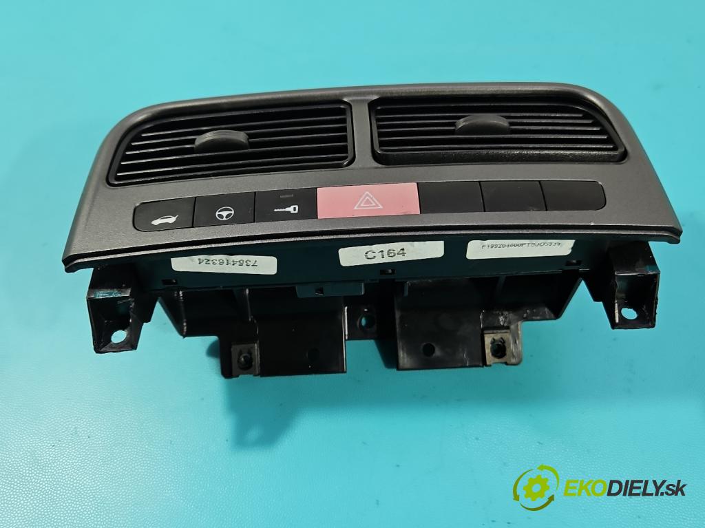 Fiat Punto Grande 1.4 8V 77 HP manual 57 kW 1368 cm3 5- Mřížka: kúrenia stredová 735416324 (Mriežka kúrenia (fukár))