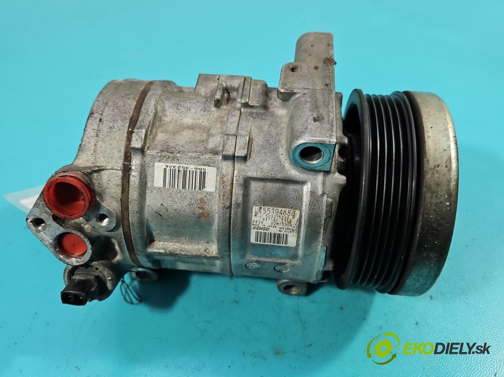 Fiat Punto Grande 1.4 8V 77 hp manual 57 kW 1368 cm3 5- Kompresor: klíma 55194880 (Kompresor klimatizace)