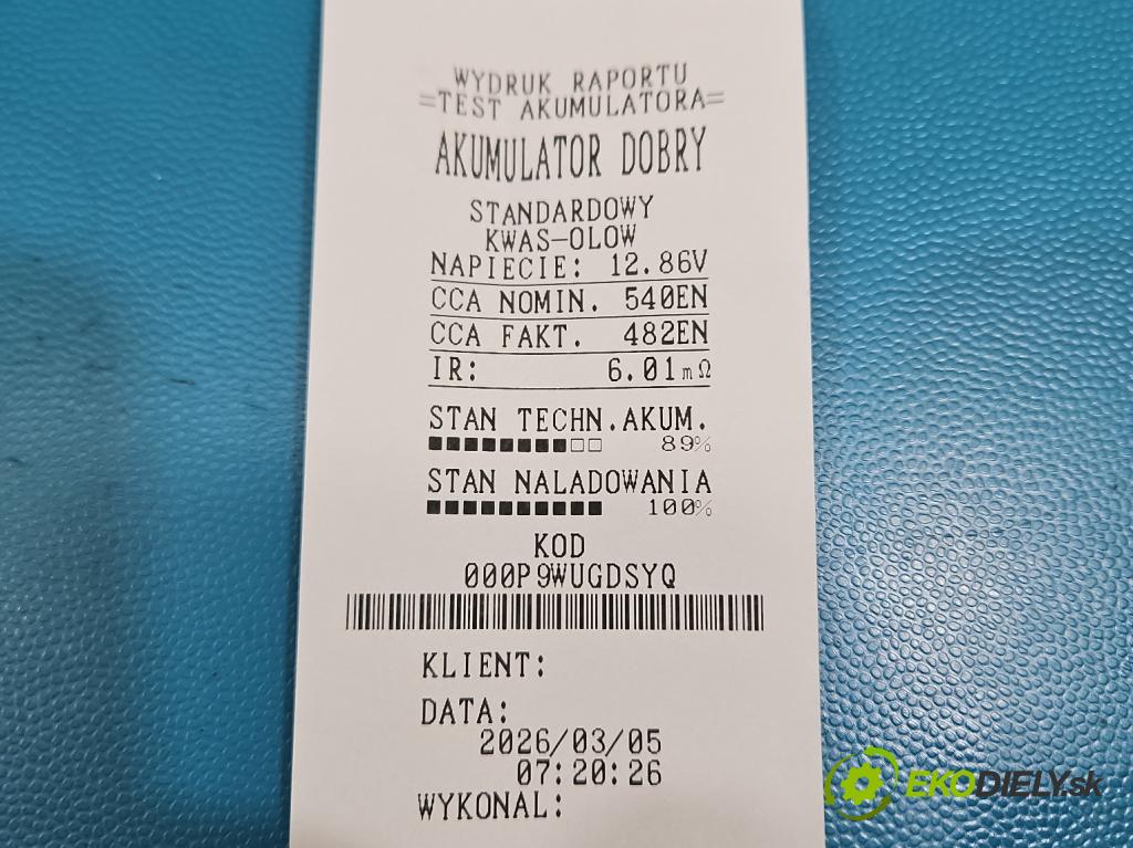 Renault Laguna II 2001-2007 1.6 16V 111KM manual 82 kW 1598 cm3 5- Akumulator automobilovy