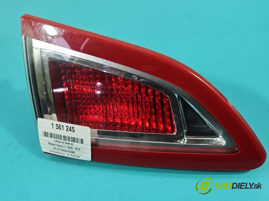 Renault Scenic III 2009-2016 1.4 131 HP manual 96 kW 1397 cm3 5- svetlo / reflektor zadné ľavé 265550018R (Kľučka dverí ostatné)