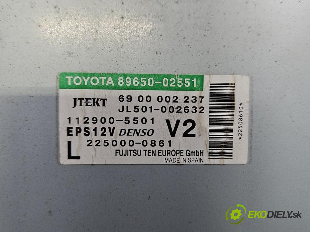 Toyota Auris I 2006-2013 1.3 vvti 99 HP manual 73 kW 1329 cm3 5- riadiaca jednotka ostatné 89650-02551