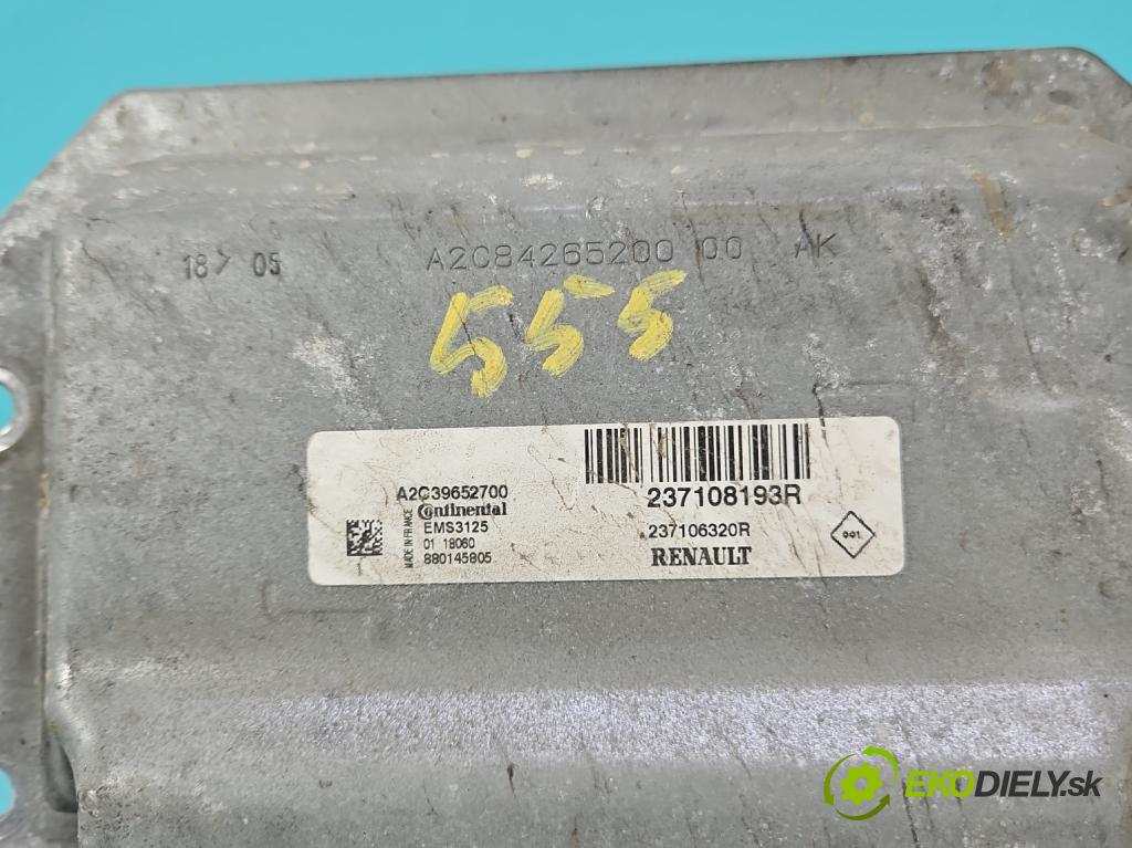 Dacia Dokker 2012- 1.6 16V 102 hp manual 75 kW 1598 cm3 5- řídící jednotka motoru 237108193R