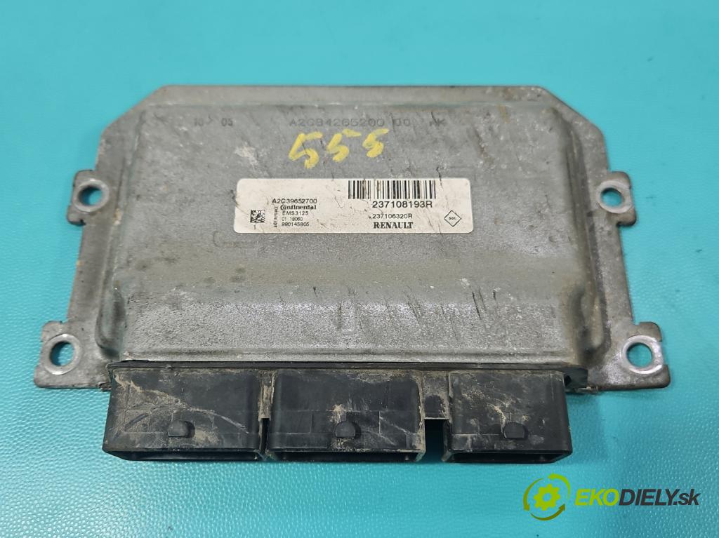 Dacia Dokker 2012- 1.6 16V 102 hp manual 75 kW 1598 cm3 5- řídící jednotka motoru 237108193R