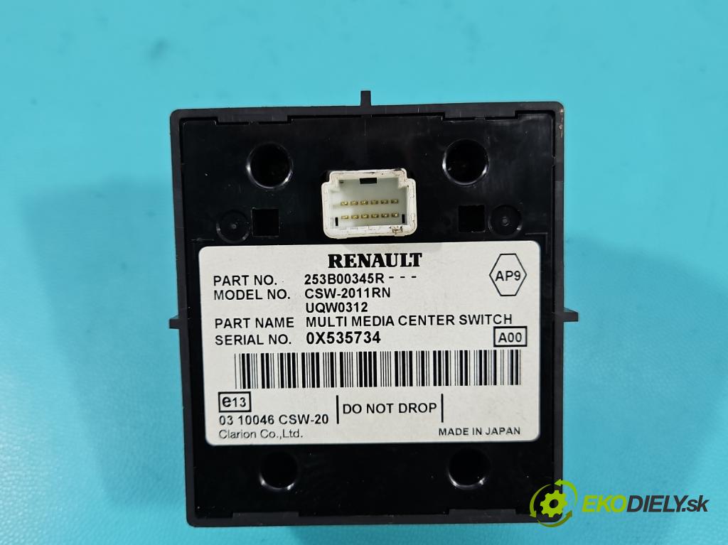 Renault Scenic III 2009-2016 1.4 131 HP manual 96 kW 1397 cm3 5- prepínač rádio: navigácie 253B00345R