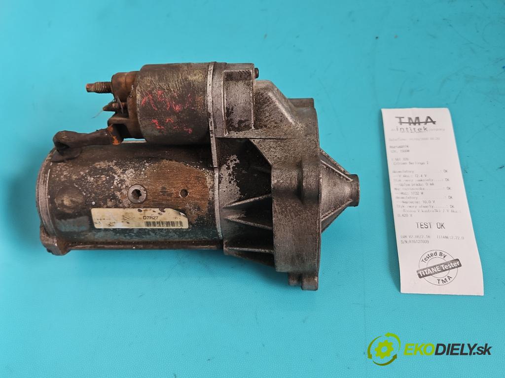 Citroen Berlingo I 1996-2008 2.0 hdi 90 hp manual 66 kW 1997 cm3 5- startér: D7R27 (Startér)