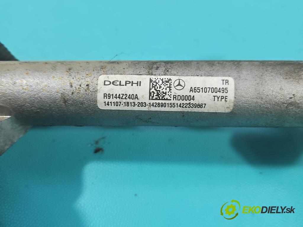 Mercedes B W246  2011-2018 2.1 cdi 136hp automatic 100 kW 2143 cm3 5- lišta vstřikovací A6510700495 (Vstřikovací lišta)