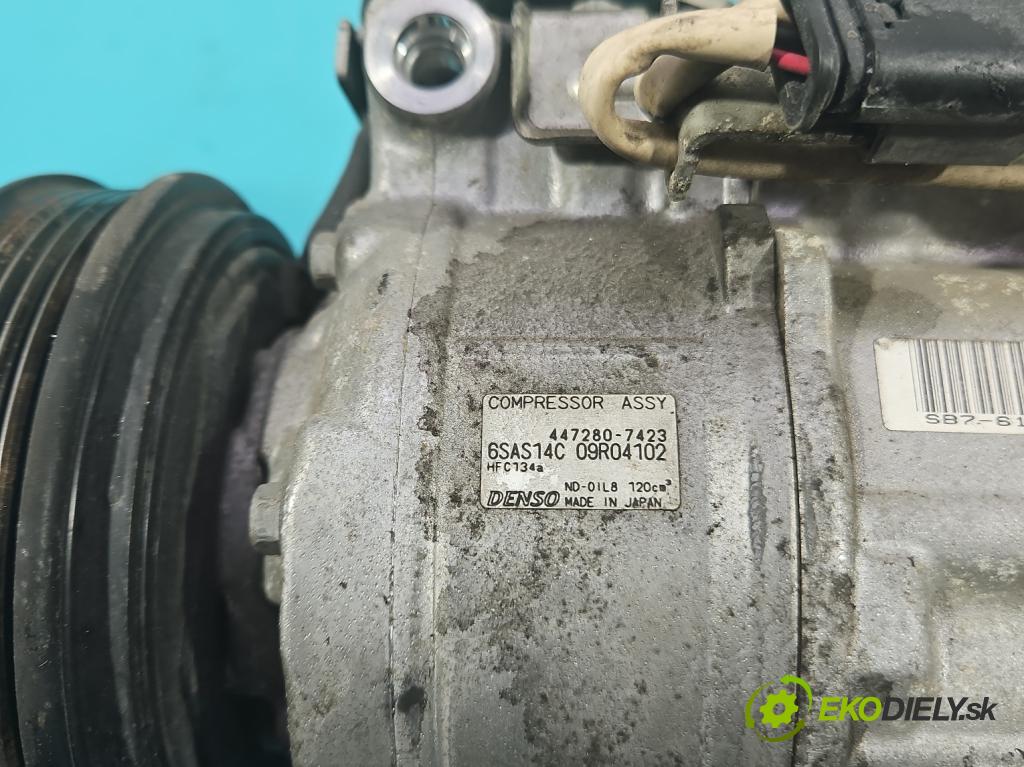Mercedes B W246  2011-2018 2.1 cdi 136hp automatic 100 kW 2143 cm3 5- Kompresor: klíma 447280-7423 (Kompresor klimatizace)