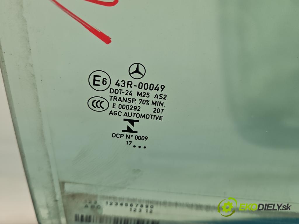 Mercedes E W213 2016-2023 2.0 CDI 194KM: automatic 143 kW 1950 cm3 4- sklo dvere zadné pravé