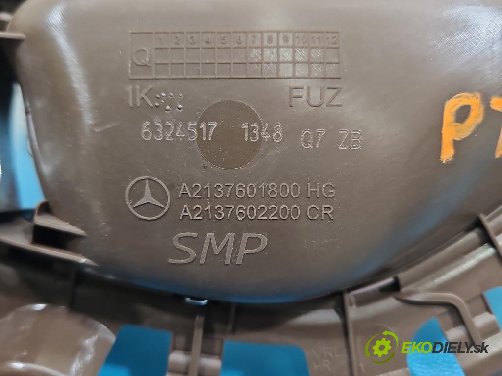 Mercedes E W213 2016-2023 2.0 CDI 194KM: automatic 143 kW 1950 cm3 4- rukoväť uvnitř: zadné pravé A2137601800 (Kľučka dverí ostatné)