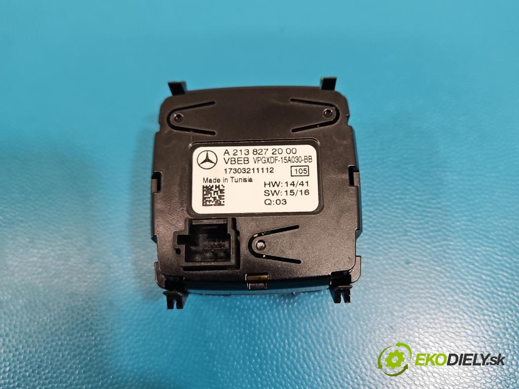 Mercedes E W213 2016-2023 2.0 CDI 194KM: automatic 143 kW 1950 cm3 4- Sledujte: A2138272000 (Prístrojová doska)
