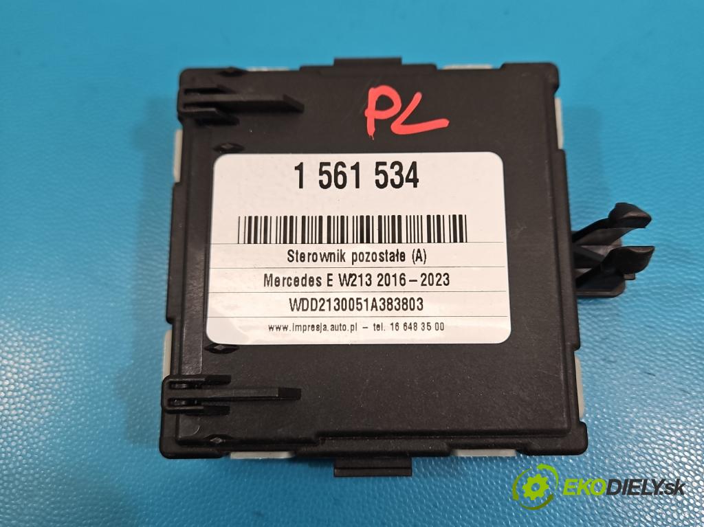 Mercedes E W213 2016-2023 2.0 CDI 194KM: automatic 143 kW 1950 cm3 4- riadiaca jednotka ostatné A2139000718