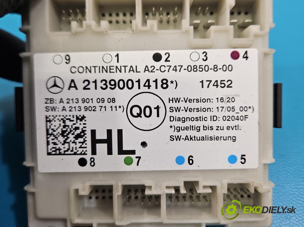 Mercedes E W213 2016-2023 2.0 CDI 194KM automatic 143 kW 1950 cm3 4- řídící jednotka A2139001418