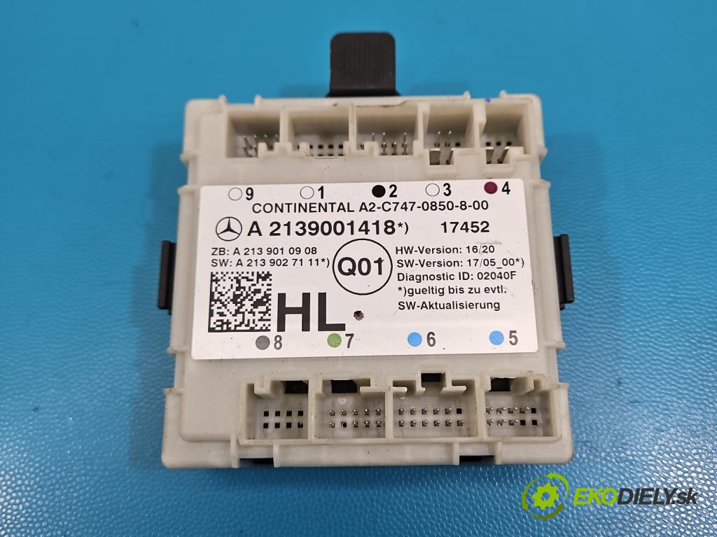 Mercedes E W213 2016-2023 2.0 CDI 194KM automatic 143 kW 1950 cm3 4- řídící jednotka A2139001418