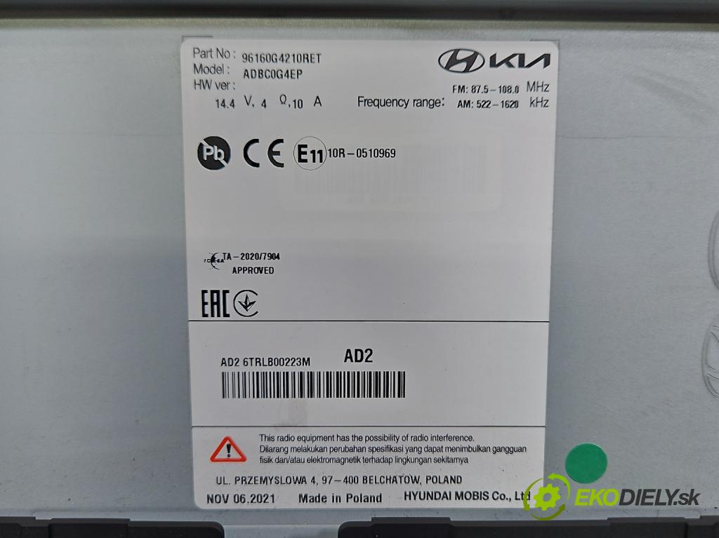 Hyundai I30 III 2016- 1.6 crdi 116 HP manual 85 kW 1598 cm3 5- Radio originál 96160-G4210