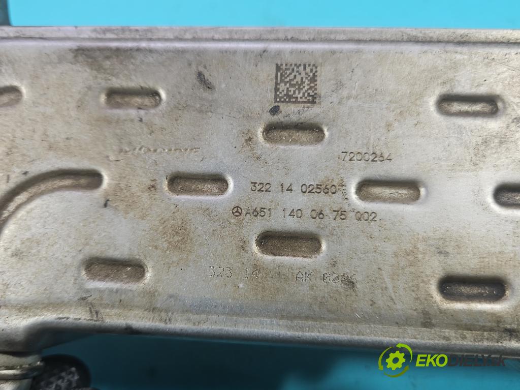 Mercedes B W246  2011-2018 2.1 cdi 136 HP automatic 100 kW 2143 cm3 5- chladič výfukové A6511420467