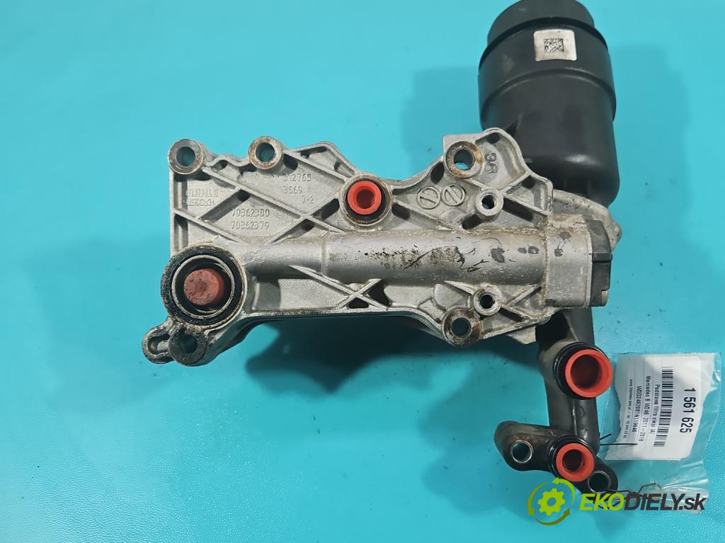 Mercedes B W246  2011-2018 2.1 cdi 136hp automatic 100 kW 2143 cm3 5- Základ: filtra olej: A6511801065 (Kryt olejového filtru)