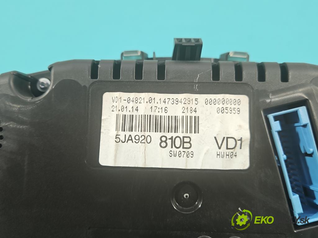 Skoda Rapid 2012-2019 1.2 TSI 86 hp manual 63 kW 1197 cm3 5- Přístrojová deska 5JA920810B (Přístrojová deska)