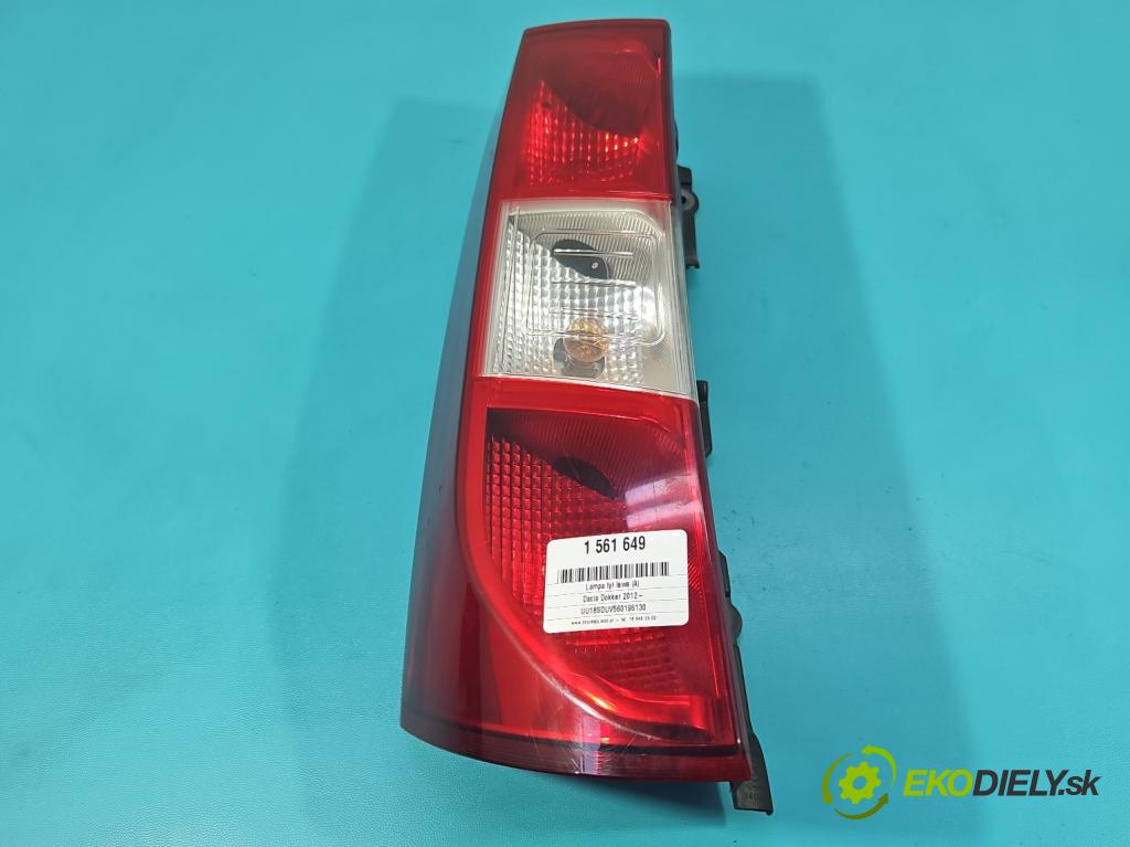 Dacia Dokker 2012- 1.6 16V 102 HP manual 75 kW 1598 cm3 5- svetlo / reflektor zadné ľavé 265551619R (Kľučka dverí ostatné)