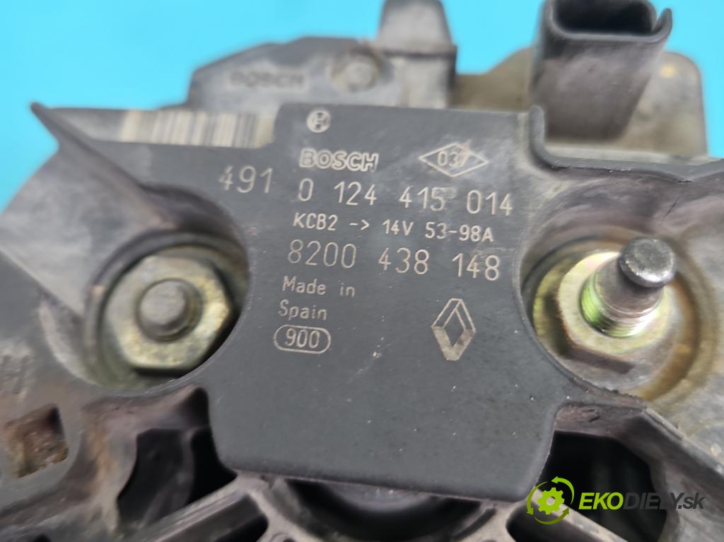 Dacia Logan I 2005-2014 1.4 8V 75 hp manual 55 kW 1390 cm3 4- Alternator 0124415014 (Alternátor)