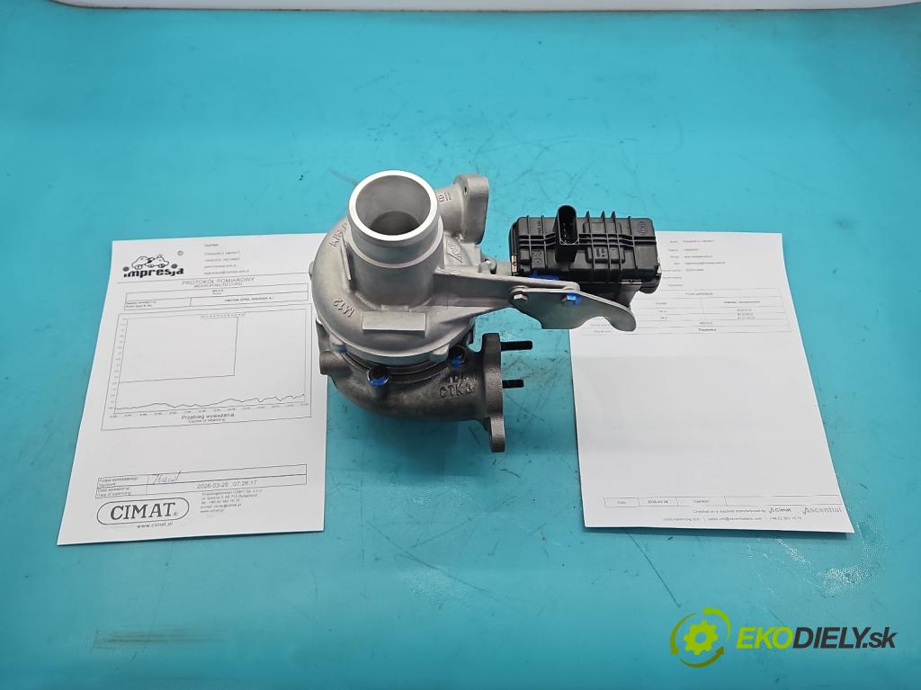 Opel Insignia A 2008-2017 2.0 cdti B20DTH: 170 HP manual 125 kW 1956 cm3 4- turbodúchadlo, turbo repasovaná 822072-4