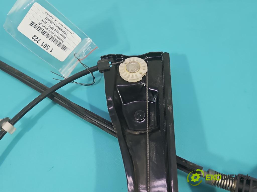 Skoda Rapid 2012-2019 1.2 TSI CBZA 86 HP manual 63 kW 1197 cm3 5- mechanizmus okna predné pravý 5JA959812E