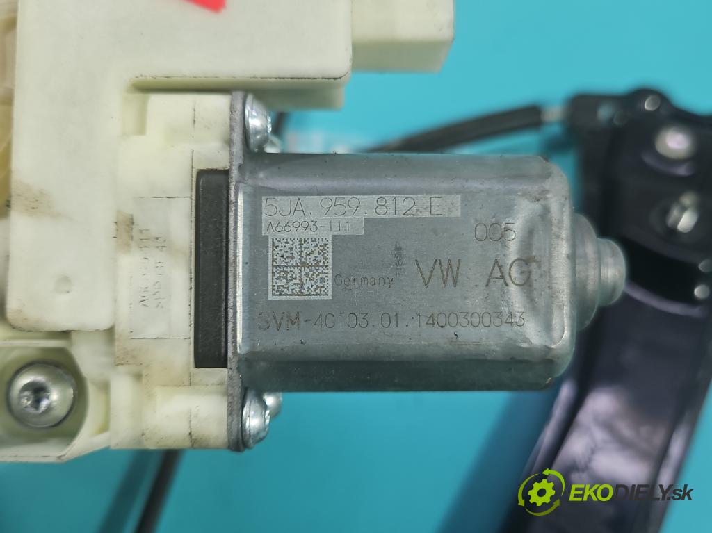 Skoda Rapid 2012-2019 1.2 TSI CBZA 86 HP manual 63 kW 1197 cm3 5- mechanizmus okna predné pravý 5JA959812E