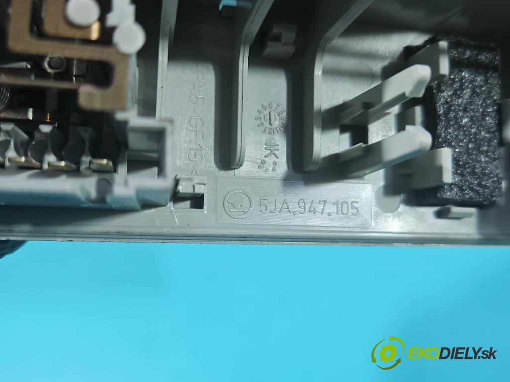 Skoda Rapid 2012-2019 1.2 TSI 86 HP manual 63 kW 1197 cm3 5- svetlo / reflektor interiéra 5JA947105