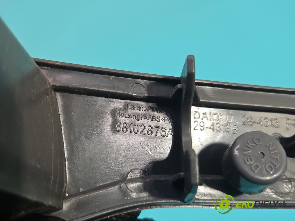 Jeep Cherokee KL 2013-2023 2.0 multijet: 140 HP manual 103 kW 1956 cm3 5- svetlo / reflektor zadné pravé nárazník 68102876A