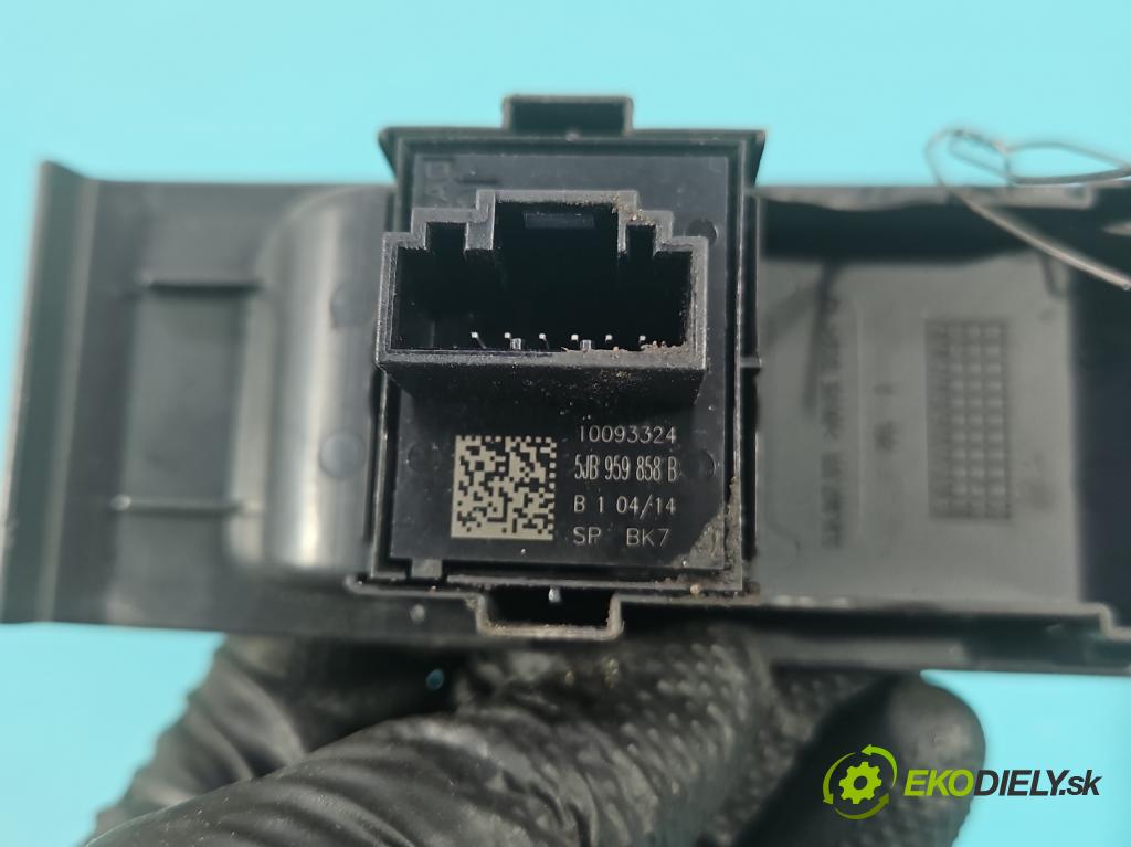Skoda Rapid 2012-2019 1.2 TSI 86 hp manual 63 kW 1197 cm3 5- Přepínač oken zpětných zrcátek 5JB959858B