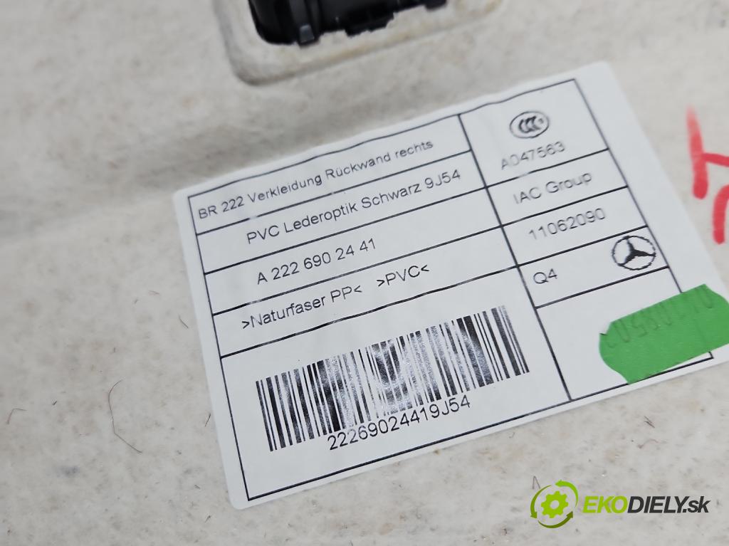 Mercedes S W222 2013-2020 3.0 cdi 656929 340KM automatic 250 kW 2925 cm3 4- kryt A2226902441