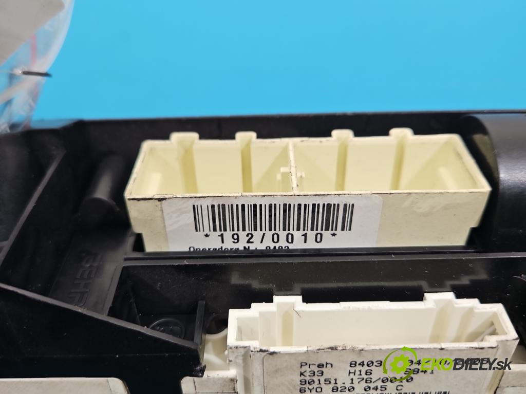 Skoda Fabia I 1999-2007 1.4 16V 75 HP manual 55 kW 1390 cm3 5- panel kúrenia 6Y0820045C