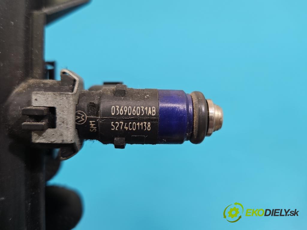 Skoda Fabia I 1999-2007 1.4 16V 75 hp manual 55 kW 1390 cm3 5- vstřikovač 036906031AB (Vstřikovač paliva)