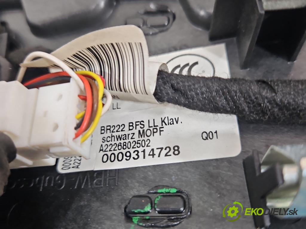 Mercedes S W222 2013-2020 3.0 cdi (656929) 340KM: automatic 250 kW 2925 cm3 4- lišta ozdobná vnitŕní: A2227303105