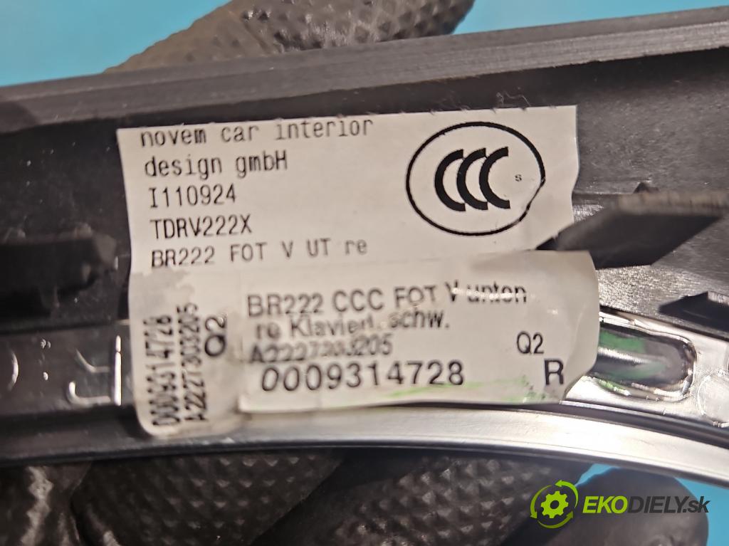 Mercedes S W222 2013-2020 3.0 cdi (656929) 340KM: automatic 250 kW 2925 cm3 4- lišta ozdobná vnitŕní: A2227303105