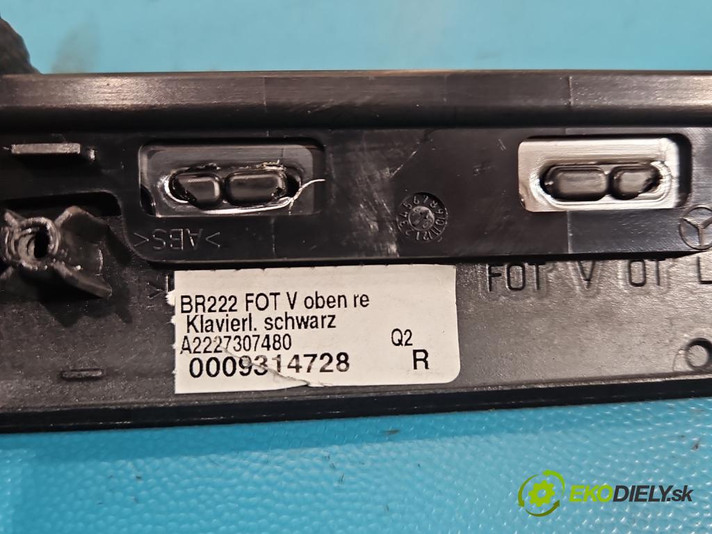 Mercedes S W222 2013-2020 3.0 cdi (656929) 340KM: automatic 250 kW 2925 cm3 4- lišta ozdobná vnitŕní: A2227303105