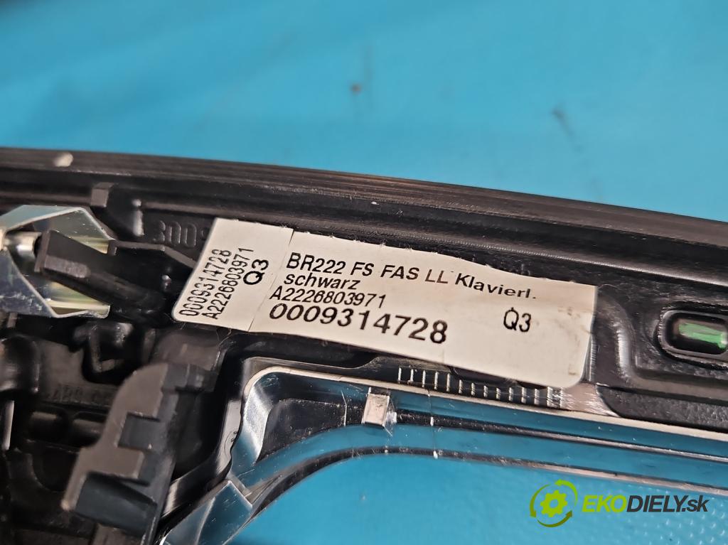 Mercedes S W222 2013-2020 3.0 cdi (656929) 340KM: automatic 250 kW 2925 cm3 4- lišta ozdobná vnitŕní: A2227303105