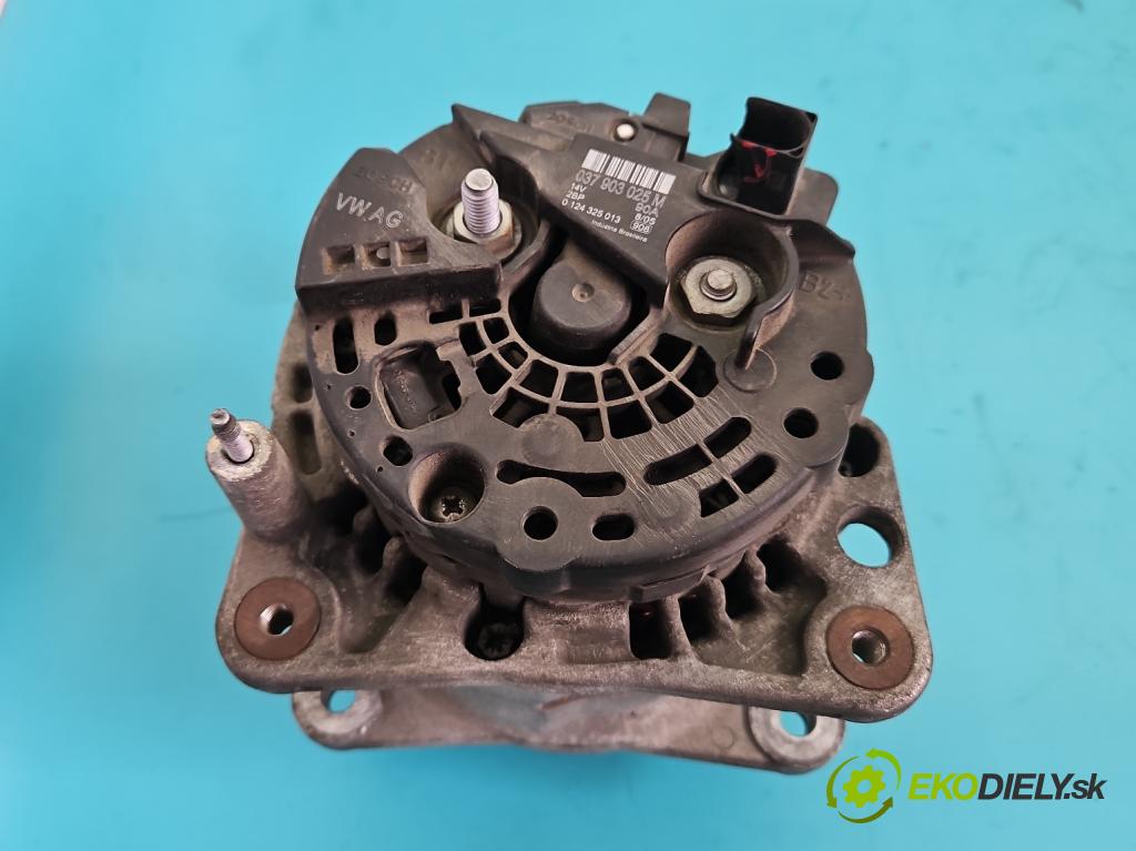 Skoda Fabia I 1999-2007 1.4 16V 75 HP manual 55 kW 1390 cm3 5- Alternator 0124325013 (Alternátor)