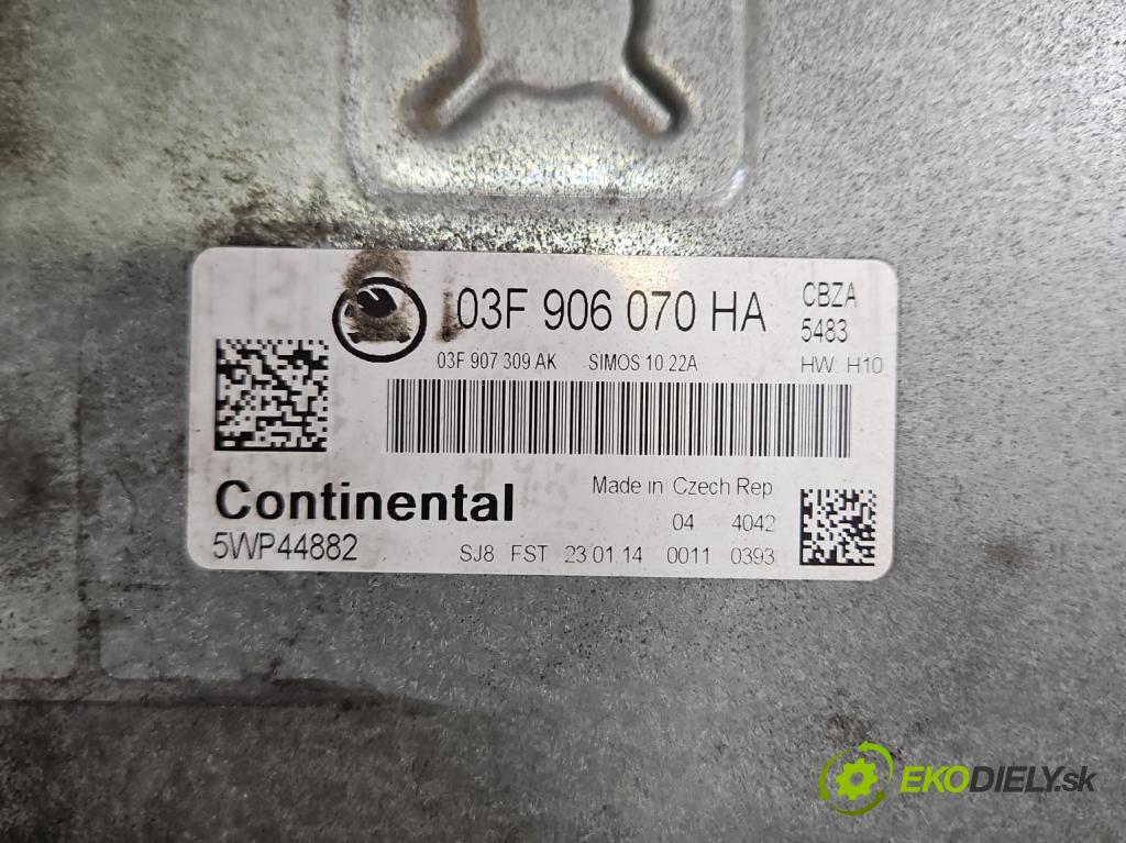 Skoda Rapid 2012-2019 1.2 TSI CBZA 86 hp manual 63 kW 1197 cm3 5- řídící jednotka motoru 03F906070HA